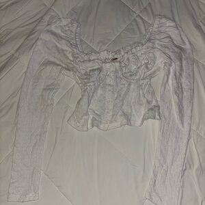 Free People White Crop Top